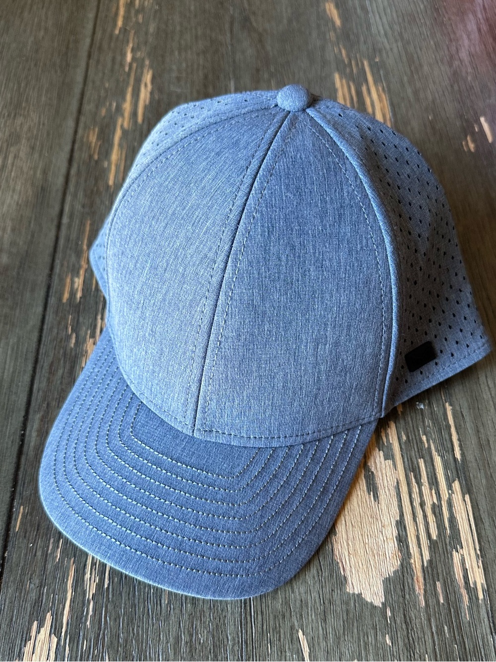 Melin A-Game Hydro Performance Hat Heather Gray Slate Snapback Water Resistant